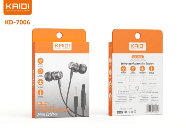 Fone de Ouvido Mini Estéreo KD-7006