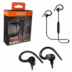 Fone De Ouvido Esportivo Sem Fio Magnético e Com Gancho KAIDI KD-904