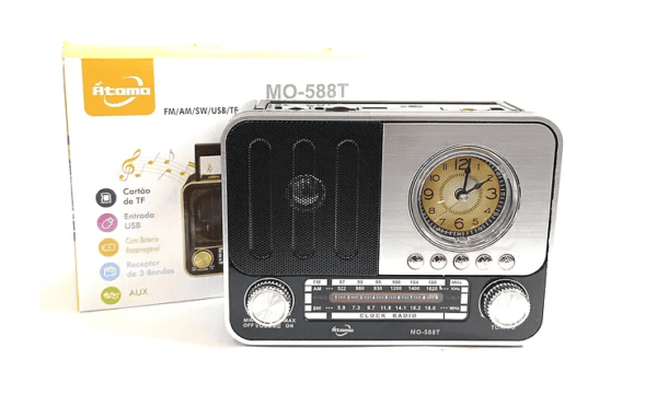 Rádio ÁTOMO FM/AM/SW RECPTOR DE 3 BANDAS MO-588T