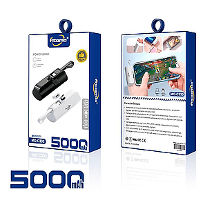Carregador Portátil 5000mAh ÁTOMO MO-C333