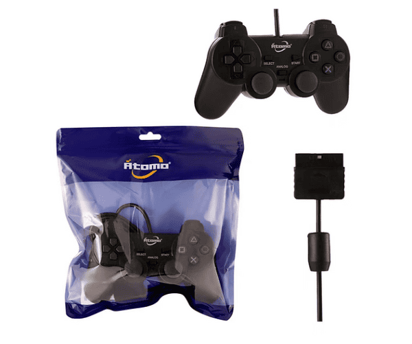 Controle Game Com Fio PS2 ÁTOMO